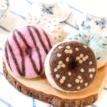 Load image into Gallery viewer, Strawberry &amp; Chocolate Felt Donuts - Spotty Dot AU
