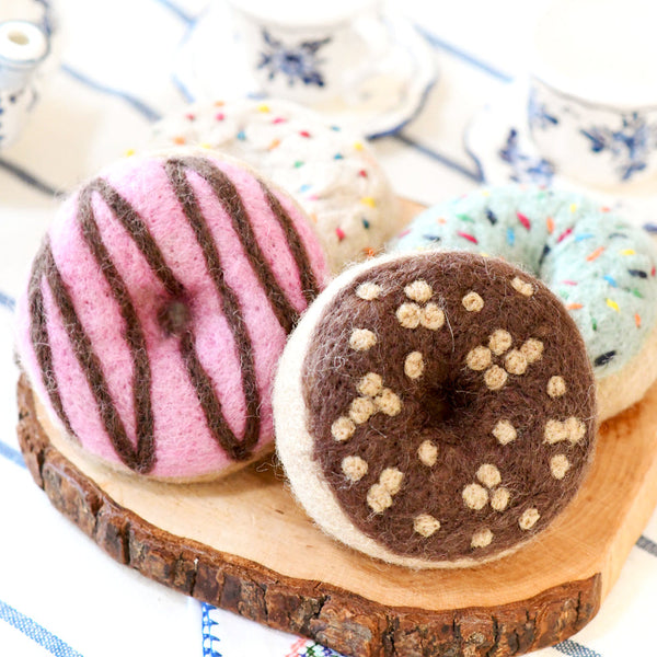 Strawberry & Chocolate Felt Donuts - Spotty Dot AU