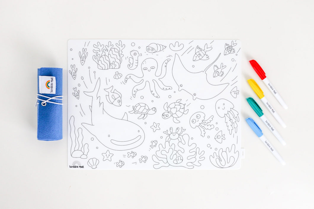 Under the Sea - Silicone Scribble Mat | Spotty Dot AU