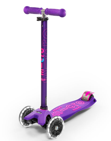 Maxi Micro LED Deluxe Scooter - Purple - Spotty Dot AU