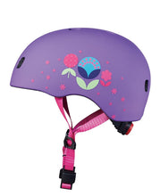 Load image into Gallery viewer, Kids Micro Scooter Helmet - Medium Purple Floral - Spotty Dot AU
