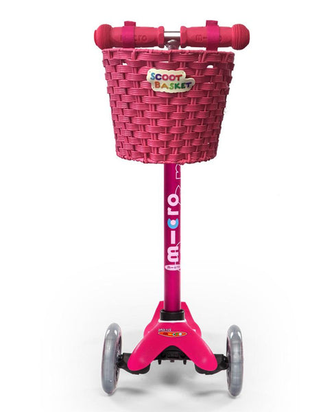 Micro Scoot Basket Pink - Spotty Dot AU