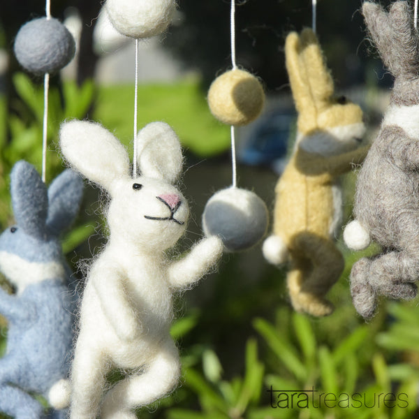 Bunny Rabbit Felt Mobile - Spotty Dot AU