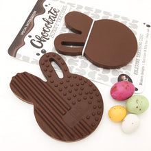 Load image into Gallery viewer, Chocolate Bunny Silicone Teething Disk - Spotty Dot AU
