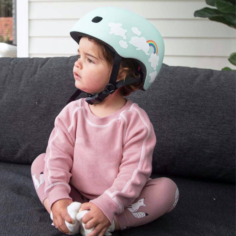 Micro Kids Scooter Helmet - Clouds - Spotty Dot AU